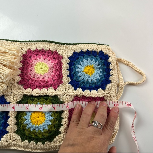 Handmade Granny Square Crochet Bag - Picture 9 of 11